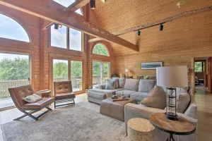 Image of Elegant & Quiet Maine Escape w/ Sauna & Deck!