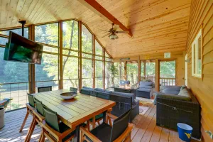 Image of Riverfront West Virginia Cabin w/ Screened-in Deck
