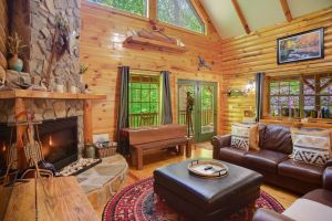 Image of Tree Top Lodge - Gorgeous Lake Cabin with Hot Tub & Magnificent Views of Forests and Mountains! cabin