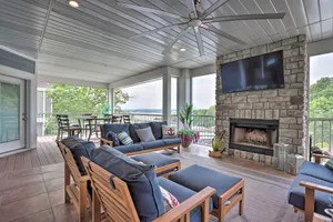 Image of Boat Dock and Fire Pit Luxe Osage Beach Lake House!
