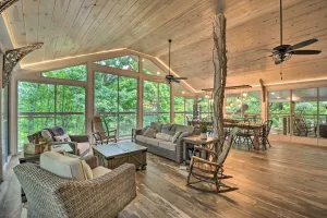 Image of Striking Getaway with Hot Tub, Deck and Lake Access!