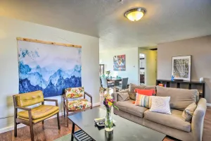 Image of Vibrant ABQ Adobe Den: Mtn Views, Walk to Park!