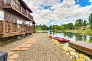 Image of Pond Access & Private Dock: Lakeside Cabin