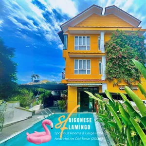 Image of Flamingo Villa Homestay - Big Rooms with Balcony - Close to Hoi An Old Town 200m & Temple Bridge - Large Outside Pool for Sun Bathing