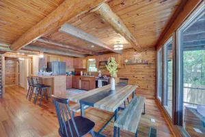 Image of Furnished Deck and Lake Access Fairland Log Cabin