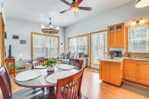 Image of Private Dock & Deck: Tranquil Dam Pond Cottage!