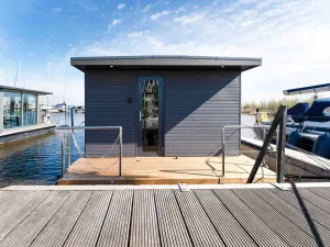 Image of Beautiful houseboat in Marina of Volendam