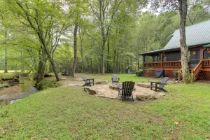 Image of Blue Ridge Cabin Rental w/ Hot Tub & Creek Access!