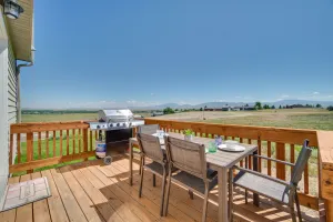 Image of Bright Wyoming Retreat with Deck and Mountain Views!