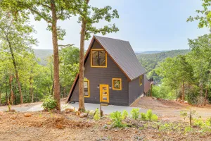 Image of A-frame Hardy Cabin w/ Spring River Views!