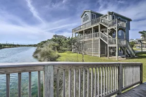 Image of Avon Home on the Channel with Hot Tub and Deck!