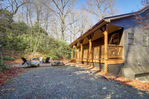 Image of Blowing Rock Escape w/ Covered Deck & Fire Pit