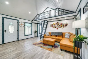 Image of Broken Bow Cabin w/ Hot Tub, Fire Pit & Creek View