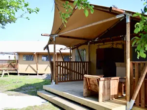 Image of Homely tent with kitchen and shower near the beach