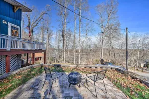 Image of Gray Home with View of Boone Lake and Fire Pit!