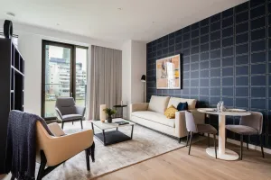 Image of Stylish Studio Apartment With River Views in Londons Bustling Docklands