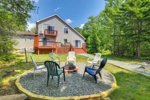 Image of Private Hot Tub: Lakefront Poconos Home!