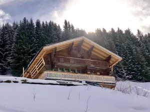 Image of Swiss Chalet with Hot Tub - Chalet Des Sources