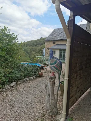Image of French dog friendly gite adjacent to a farmhouse converted as a residence.