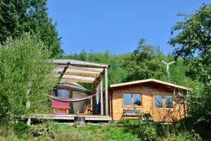 Image of Luxurious yurts on off-grid eco retreat centre in stunning mountain location