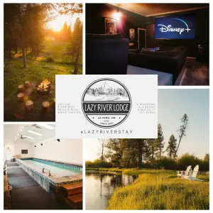Image of Private Riverfront Lodge w\/ Indoor Pool, Movie Theater, Hot Tub on Acreage