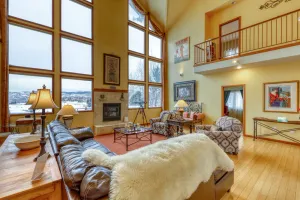 Image of Dog-friendly home with mountain views, pool & private hot tub