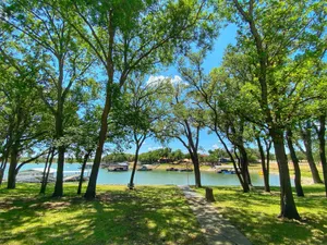 Image of Updated Shady Lakeside Retreat on Lake Brownwood with Large Boat Dock