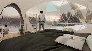 Image of Glamping tent for 4P with terrace by the lake