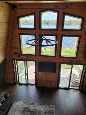 Image of Waterfront Cabin on Beautiful Peavy Lake! Sandy Beach with Crystal Clear Waters!