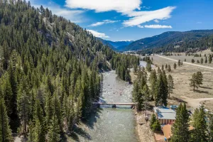 Image of Mountain cabin w\/ a wood burning stove, large deck, & river views - near hiking