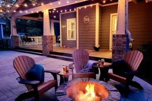 Image of Firefly Cottage with Cozy Fire pit, porch swing & King bed in SouthernPines