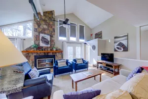 Image of Lakefront gem with deck, grill, boathouse\/dock, fireplace, central AC, &WiFi