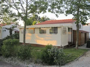 Image of wooden chalet in the gardens of St Pierre