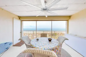 Image of Top-floor, oceanfront condo w\/ gorgeous view, balcony, beach access, & WiFi