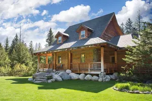 Image of River Island House - Luxury Mountain Riverfront Log Home, Nye, Montana