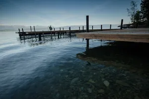 Image of Lakefront Home With Hot Tub, Dock, Great Views From The Living Room & Bedrooms