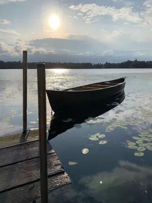 Image of Historic log Cabin Hideaway on a Quiet Clear Lake
