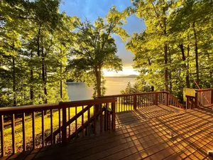 Image of Dog Friendly Lakefront Cabin with Amazing Sunset Views & New Boat dock.