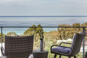 Image of PANORAMIC VISTAS OF THE PRISTINE COASTLINE & TURQUOISE WATERS OF EAGLE BAY.
