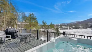 Image of Spacious Chalet , exceptional view, walk to Village, Hot tub , A\/C , fire pit