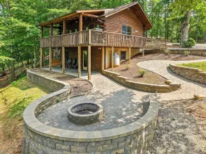 Image of Perched on a bluff overlooking the Blackwater at Smith Mountain Lake sits The Retreat at Pine Haven