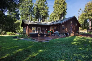 Image of Tree-lined home with private hot tub, firepit & large yard - bike to the beach