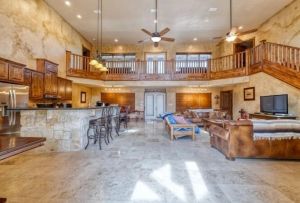 Image of Amazing home on the river with spacious living room and kitchen