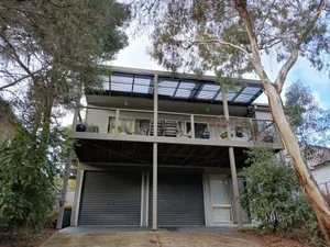 Image of Elevated holiday house in bush setting overlooking wetlands