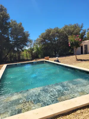 Image of Air-conditioned villa with pool and fence