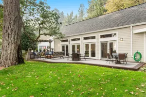 Image of 2-story lakefront home with incredible Mt Rainer views, large yard, grill, patio