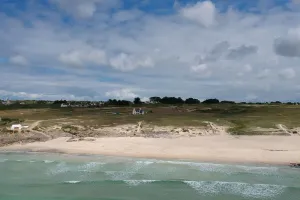 Image of Breton house by the ocean in the dunes of Trez Goarem