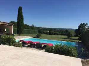 Image of Beautiful house with heated infinity pool overlooking Barjac