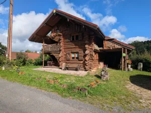 Image of Unique log house with balcony and terrace in the Vosges