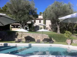 Image of Authentic old provençal \"mas\" restored with style and charm in the heart of a wonderfull shaded garden.